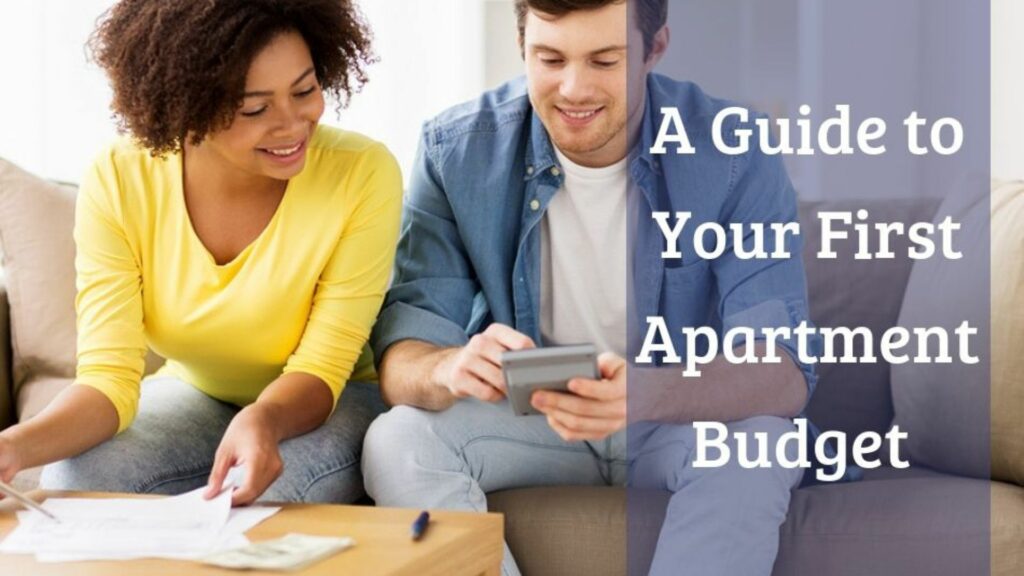 a woman and a man discussing about an apartment budget 